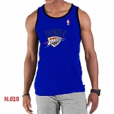 NBA Oklahoma City Thunder Big x26 Tall Primary Logo men Blue Tank Top,baseball caps,new era cap wholesale,wholesale hats