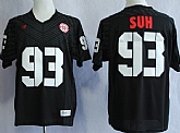 Nebraska Cornhuskers #93 Ndamukong Suh 2013 Black Jerseys,baseball caps,new era cap wholesale,wholesale hats
