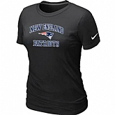 New England Patriots Women's Heart & Soul Black T-Shirt,baseball caps,new era cap wholesale,wholesale hats