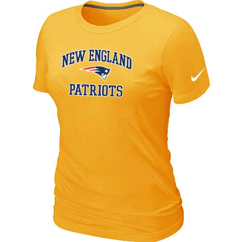 New England Patriots Women's Heart & Soul Yellow T-Shirt,We sell and wholesale New England Patriots Women's Heart & Soul Yellow T-Shirt on line form chian!