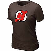 New Jerseys Devils Big & Tall Women's Logo Brown T-Shirt,baseball caps,new era cap wholesale,wholesale hats
