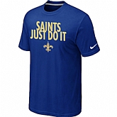 New Orleans Saints Just Do It Blue T-Shirt