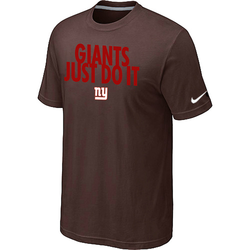New York Giants Just Do It Brown T-Shirt,We sell and wholesale New York Giants Just Do It Brown T-Shirt on line form chian!