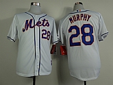 New York Mets #28 Murphy White Jerseys