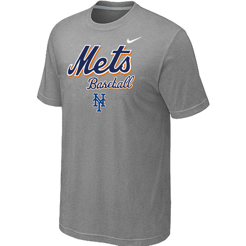 New York Mets 2014 Home Practice T-Shirt - Light Grey,We sell and wholesale New York Mets 2014 Home Practice T-Shirt - Light Grey on line form chian!