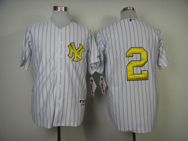 New York Yankees #2 Derek Jeter Fashion White With Golden Jerseys,We sell and wholesale New York Yankees #2 Derek Jeter Fashion White With Golden Jerseys on line form chian!