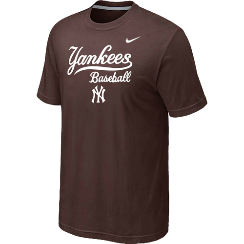 New York Yankees 2014 Home Practice T-Shirt - Brown,We sell and wholesale New York Yankees 2014 Home Practice T-Shirt - Brown on line form chian!