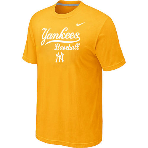New York Yankees 2014 Home Practice T-Shirt - Yellow,We sell and wholesale New York Yankees 2014 Home Practice T-Shirt - Yellow on line form chian!