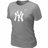 New York Yankees Heathered L.Grey Nike Women's Blended T-Shirt,baseball caps,new era cap wholesale,wholesale hats