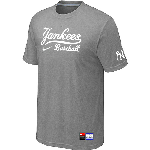 New York Yankees L.Grey Nike Short Sleeve Practice T-Shirt,We sell and wholesale New York Yankees L.Grey Nike Short Sleeve Practice T-Shirt on line form chian!