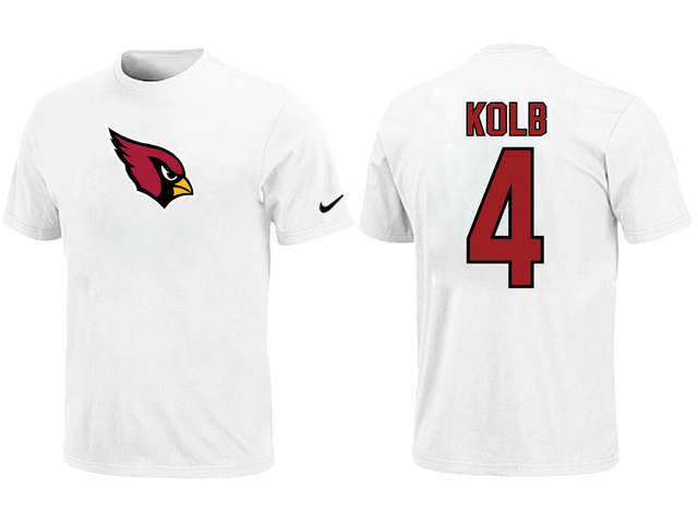 Nike Arizona Cardinals 4 Kolb Name & Number T-Shirt White,We sell and wholesale Nike Arizona Cardinals 4 Kolb Name & Number T-Shirt White on line form chian!