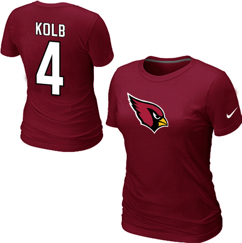 Nike Arizona Cardinals 4 Kolb Name & Number Women's T-Shirt Red,We sell and wholesale Nike Arizona Cardinals 4 Kolb Name & Number Women's T-Shirt Red on line form chian!