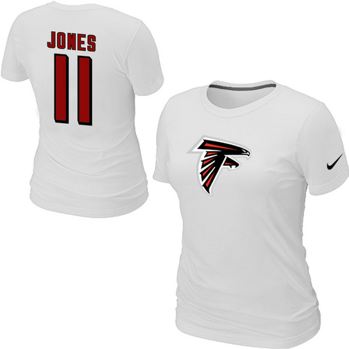 Nike Atlanta Falcons 11 Jones Name & Number Women's T-Shirt White,We sell and wholesale Nike Atlanta Falcons 11 Jones Name & Number Women's T-Shirt White on line form chian!