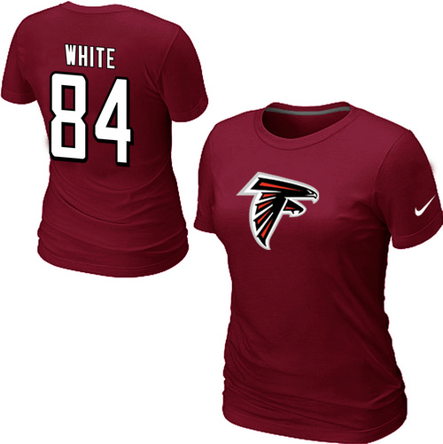 Nike Atlanta Falcons 84 white Name & Number Women's T-Shirt Red,We sell and wholesale Nike Atlanta Falcons 84 white Name & Number Women's T-Shirt Red on line form chian!