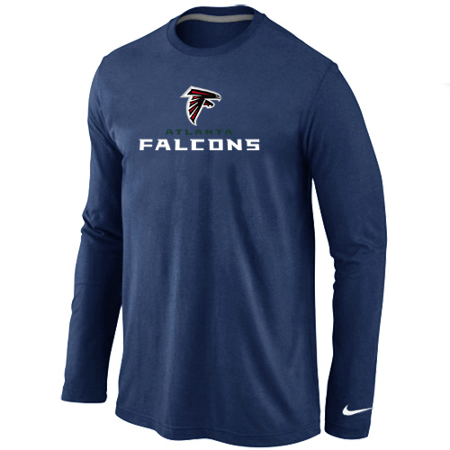 Nike Atlanta Falcons Authentic Logo Long Sleeve T-Shirt D.Blue,We sell and wholesale Nike Atlanta Falcons Authentic Logo Long Sleeve T-Shirt D.Blue on line form chian!