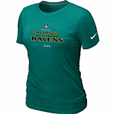 Nike Baltimore Ravens 2012 AFC Conference Champions Trophy Collection Long Women's L.Green T-Shirt,baseball caps,new era cap wholesale,wholesale hats
