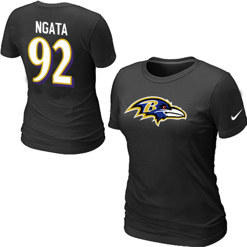 Nike Baltimore Ravens 92 NGATA Name & Number Women's T-Shirt Black,We sell and wholesale Nike Baltimore Ravens 92 NGATA Name & Number Women's T-Shirt Black on line form chian!