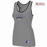 Nike Boston Red Sox Tri-Blend Racerback stretch Tank Top L.grey,baseball caps,new era cap wholesale,wholesale hats