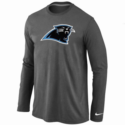 Nike Carolina Panthers Logo Long Sleeve T-Shirt D.Gray,We sell and wholesale Nike Carolina Panthers Logo Long Sleeve T-Shirt D.Gray on line form chian!