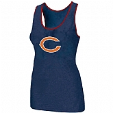 Nike Chicago Bears Ladies Big Logo Tri-Blend Racerback stretch Tank Top Blue,baseball caps,new era cap wholesale,wholesale hats