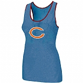 Nike Chicago Bears Ladies Big Logo Tri-Blend Racerback stretch Tank Top L.Blue,baseball caps,new era cap wholesale,wholesale hats