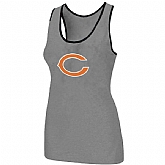 Nike Chicago Bears Ladies Big Logo Tri-Blend Racerback stretch Tank Top L.grey,baseball caps,new era cap wholesale,wholesale hats