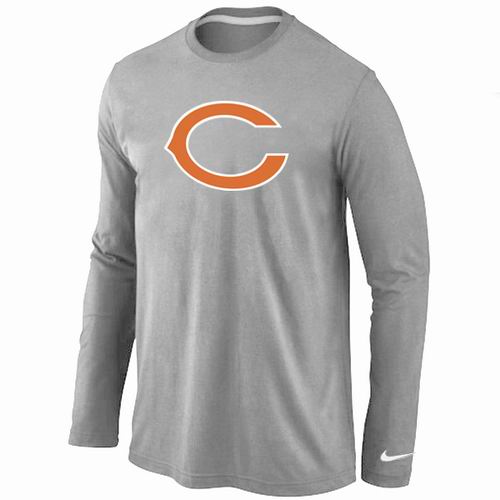 Nike Chicago Bears Logo Long Sleeve T-Shirt Gray,We sell and wholesale Nike Chicago Bears Logo Long Sleeve T-Shirt Gray on line form chian!