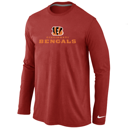 Nike Cincinnati Bengals Authentic Logo Long Sleeve T-Shirt Red,We sell and wholesale Nike Cincinnati Bengals Authentic Logo Long Sleeve T-Shirt Red on line form chian!