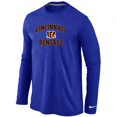 Nike Cincinnati Bengals Heart & Soul Long Sleeve T-Shirt Blue,We sell and wholesale Nike Cincinnati Bengals Heart & Soul Long Sleeve T-Shirt Blue on line form chian!
