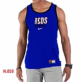 Nike Cincinnati Reds Home Practice men Tank Top Blue,baseball caps,new era cap wholesale,wholesale hats