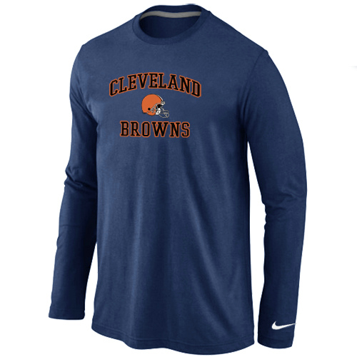 Nike Cleveland Browns Heart & Soul Long Sleeve T-Shirt D.Blue,We sell and wholesale Nike Cleveland Browns Heart & Soul Long Sleeve T-Shirt D.Blue on line form chian!