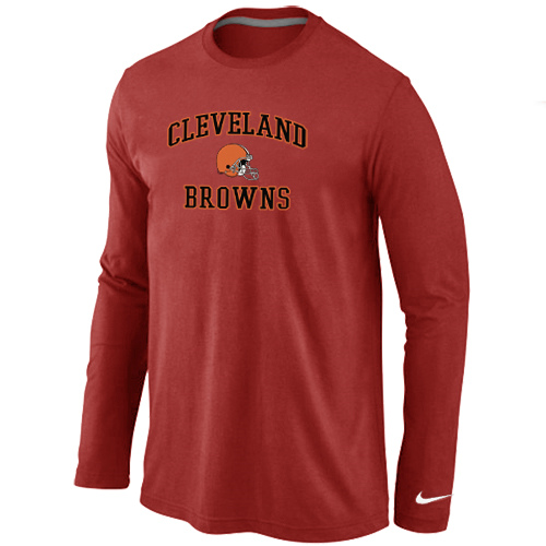 Nike Cleveland Browns Heart & Soul Long Sleeve T-Shirt Red,We sell and wholesale Nike Cleveland Browns Heart & Soul Long Sleeve T-Shirt Red on line form chian!