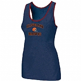 Nike Cleveland Browns Heart x26 Soul Tri-Blend Racerback stretch Tank Top Blue,baseball caps,new era cap wholesale,wholesale hats