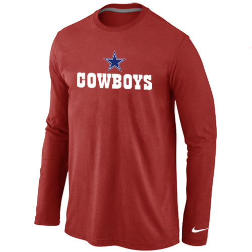 Nike Dallas Cowboys Authentic Logo Long Sleeve T-Shirt Red,We sell and wholesale Nike Dallas Cowboys Authentic Logo Long Sleeve T-Shirt Red on line form chian!