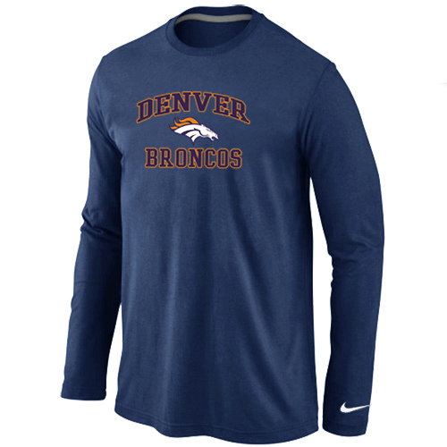Nike Denver Broncos Heart & Soul Long Sleeve T-Shirt D.Blue,We sell and wholesale Nike Denver Broncos Heart & Soul Long Sleeve T-Shirt D.Blue on line form chian!
