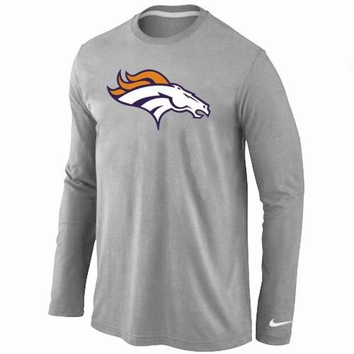 Nike Denver Broncos Logo Long Sleeve T-Shirt Gray,We sell and wholesale Nike Denver Broncos Logo Long Sleeve T-Shirt Gray on line form chian!