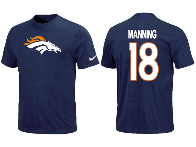 Nike Denver Broncos Peyton 18 Manning Name & Number blue T-Shirt,We sell and wholesale Nike Denver Broncos Peyton 18 Manning Name & Number blue T-Shirt on line form chian!