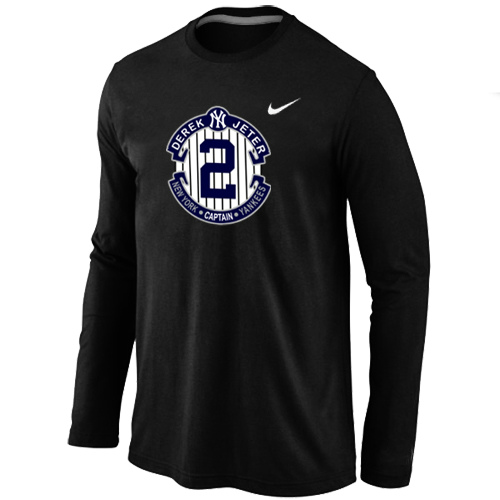 Nike Derek Jeter New York Yankees Official Final Season Commemorative Logo Long Sleeve T-Shirt Black,We sell and wholesale Nike Derek Jeter New York Yankees Official Final Season Commemorative Logo Long Sleeve T-Shirt Black on line form chian!
