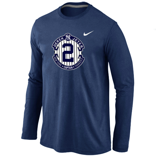 Nike Derek Jeter New York Yankees Official Final Season Commemorative Logo Long Sleeve T-Shirt Dark blue,We sell and wholesale Nike Derek Jeter New York Yankees Official Final Season Commemorative Logo Long Sleeve T-Shirt Dark blue on line form chian!