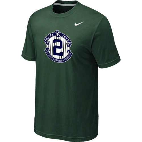 Nike Derek Jeter New York Yankees Official Final Season Commemorative Logo T-Shirt Dark Green,We sell and wholesale Nike Derek Jeter New York Yankees Official Final Season Commemorative Logo T-Shirt Dark Green on line form chian!
