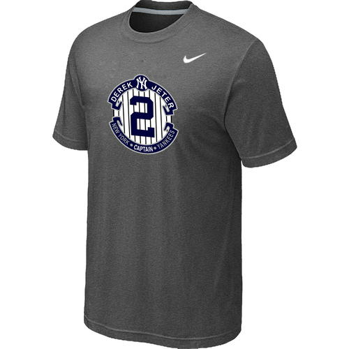 Nike Derek Jeter New York Yankees Official Final Season Commemorative Logo T-Shirt Dark Grey,We sell and wholesale Nike Derek Jeter New York Yankees Official Final Season Commemorative Logo T-Shirt Dark Grey on line form chian!