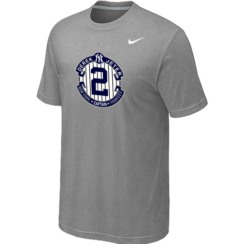 Nike Derek Jeter New York Yankees Official Final Season Commemorative Logo T-Shirt Light Grey,We sell and wholesale Nike Derek Jeter New York Yankees Official Final Season Commemorative Logo T-Shirt Light Grey on line form chian!