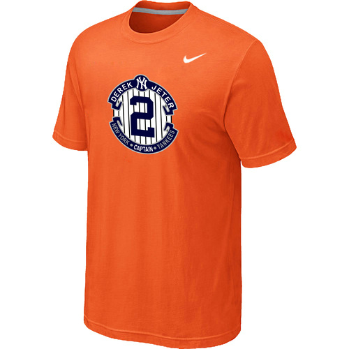 Nike Derek Jeter New York Yankees Official Final Season Commemorative Logo T-Shirt Orange,We sell and wholesale Nike Derek Jeter New York Yankees Official Final Season Commemorative Logo T-Shirt Orange on line form chian!