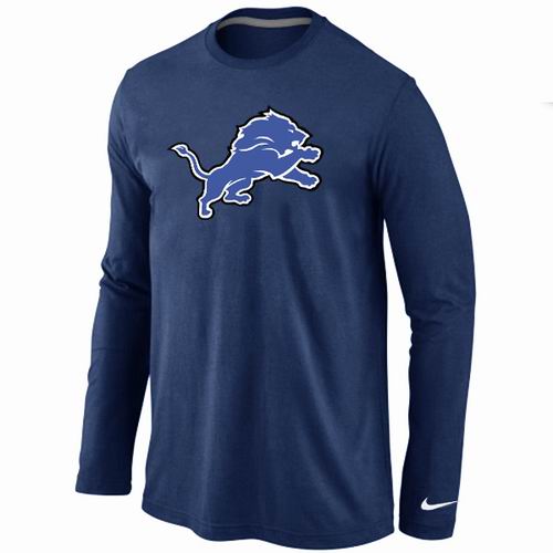 Nike Detroit Lions Logo Long Sleeve T-Shirt D.Blue,We sell and wholesale Nike Detroit Lions Logo Long Sleeve T-Shirt D.Blue on line form chian!