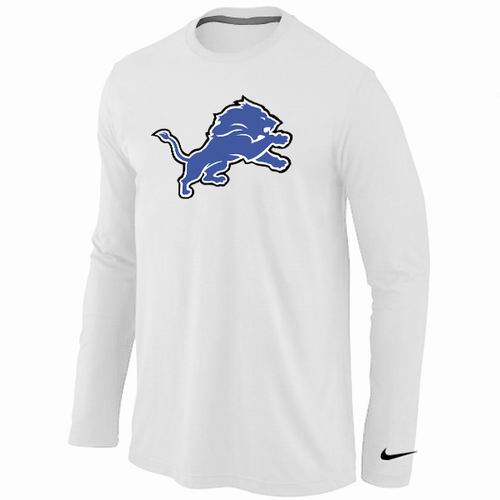 Nike Detroit Lions Logo Long Sleeve T-Shirt White,We sell and wholesale Nike Detroit Lions Logo Long Sleeve T-Shirt White on line form chian!