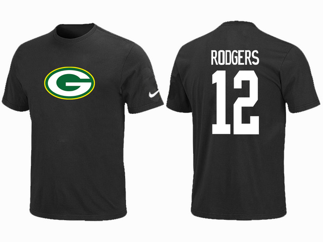 Nike Green Bay Packers Aaron Rodgers Name & Number T-Shirt Black,We sell and wholesale Nike Green Bay Packers Aaron Rodgers Name & Number T-Shirt Black on line form chian!
