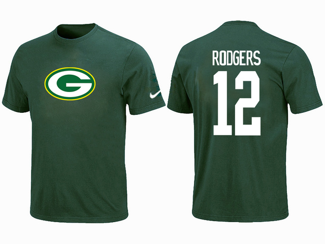 Nike Green Bay Packers Aaron Rodgers Name & Number T-Shirt Green,We sell and wholesale Nike Green Bay Packers Aaron Rodgers Name & Number T-Shirt Green on line form chian!