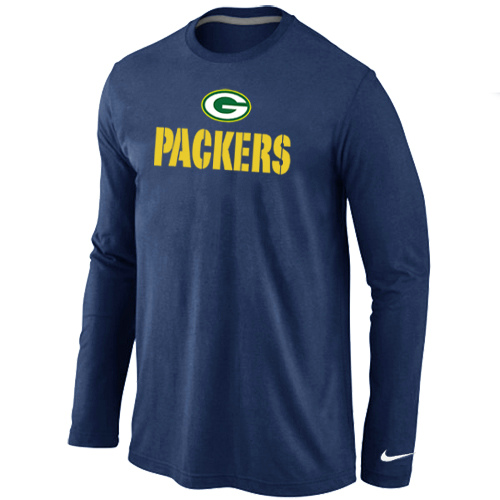 Nike Green Bay Packers Authentic Logo Long Sleeve T-Shirt Dark blue,We sell and wholesale Nike Green Bay Packers Authentic Logo Long Sleeve T-Shirt Dark blue on line form chian!