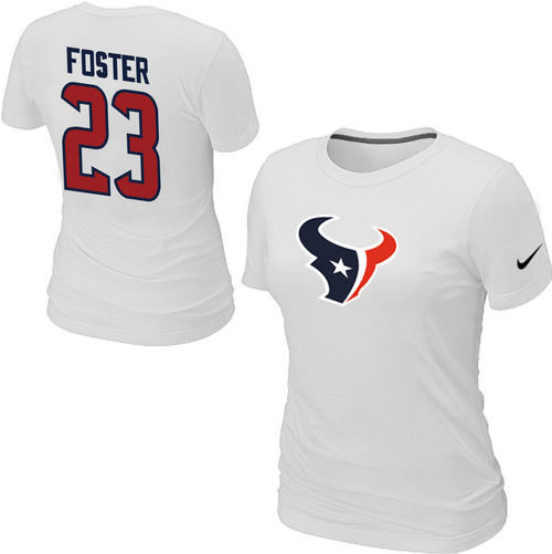 Nike Houston Texans 23 FOSTER Name & Number White Women's T-Shirt,We sell and wholesale Nike Houston Texans 23 FOSTER Name & Number White Women's T-Shirt on line form chian!