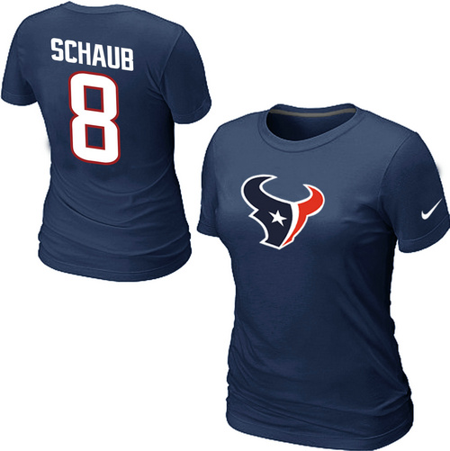 Nike Houston Texans 8 schaub Name & Number Blue Women's T-Shirt,We sell and wholesale Nike Houston Texans 8 schaub Name & Number Blue Women's T-Shirt on line form chian!
